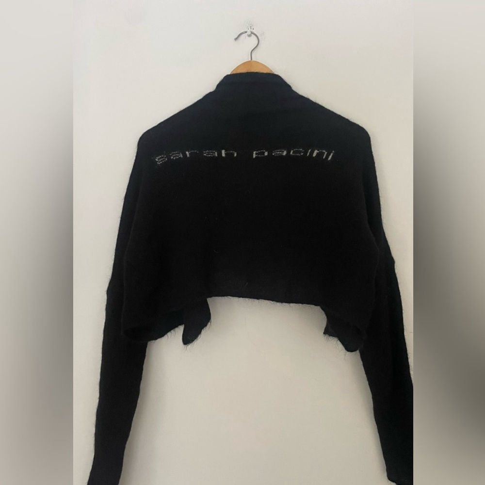 Sarah Pacini mohair Black Logo Back Made in Italy sweater - Picture 8 of 10